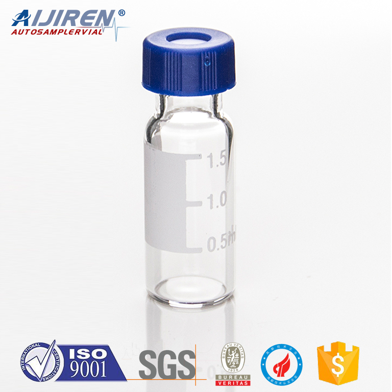 100pcs 2ml Glass Sample Vials 9-425 HPLC GC Lab Clear Bottle 